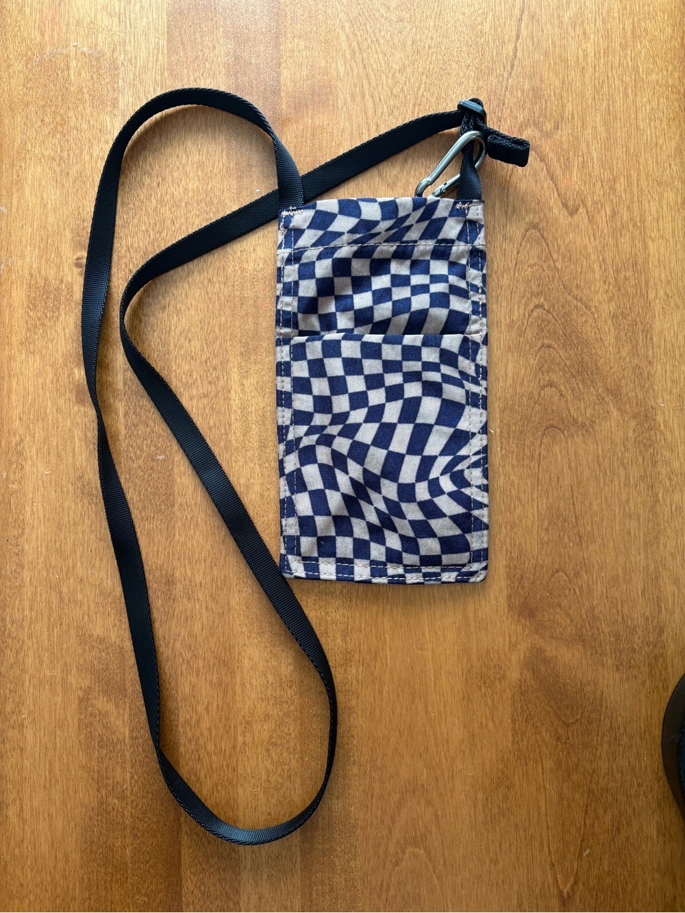 BAGGU Indigo Trippy Checker print ~ rare discontinued print ~